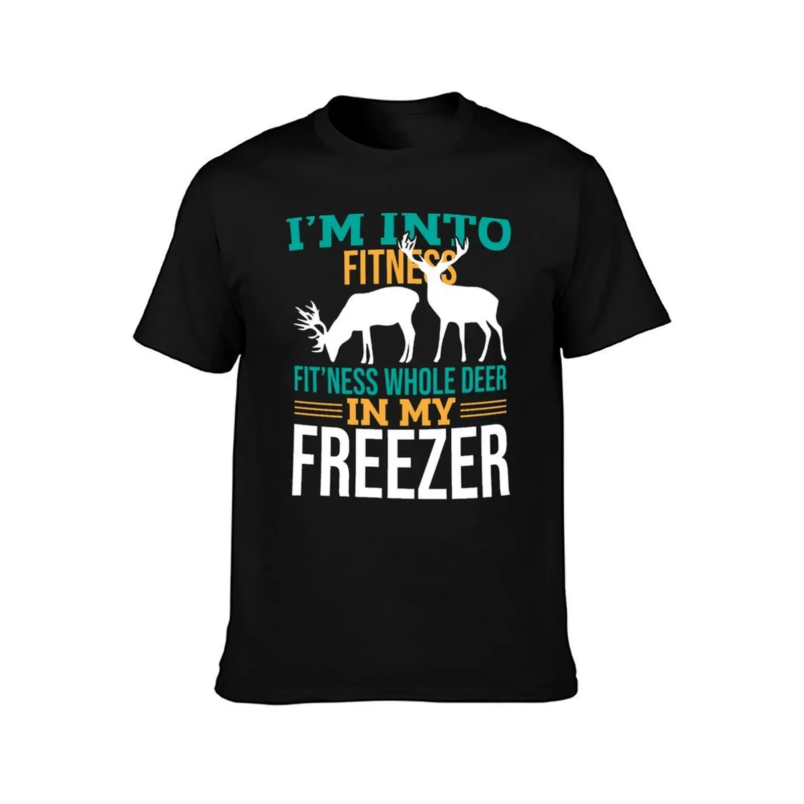 Me apasiona el fitness: Camiseta con diseño de ciervo entero en mi congelador, camiseta deportiva que absorbe la humedad.
