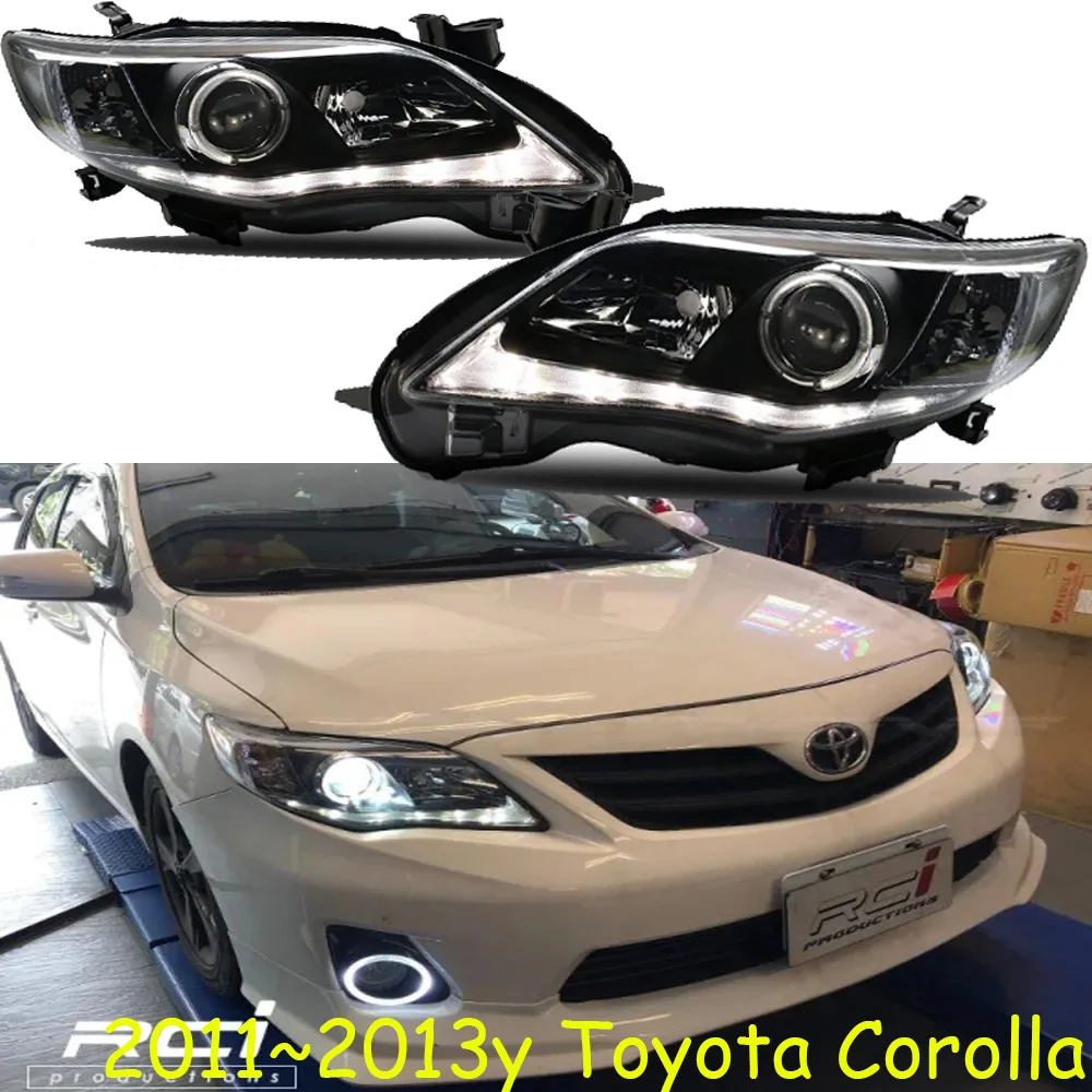 Car Bumper Headlamp Corolla Headlight HID Xenon 2011~2013y LED DRL Altis Car Daytime Running Light Corolla Head Light