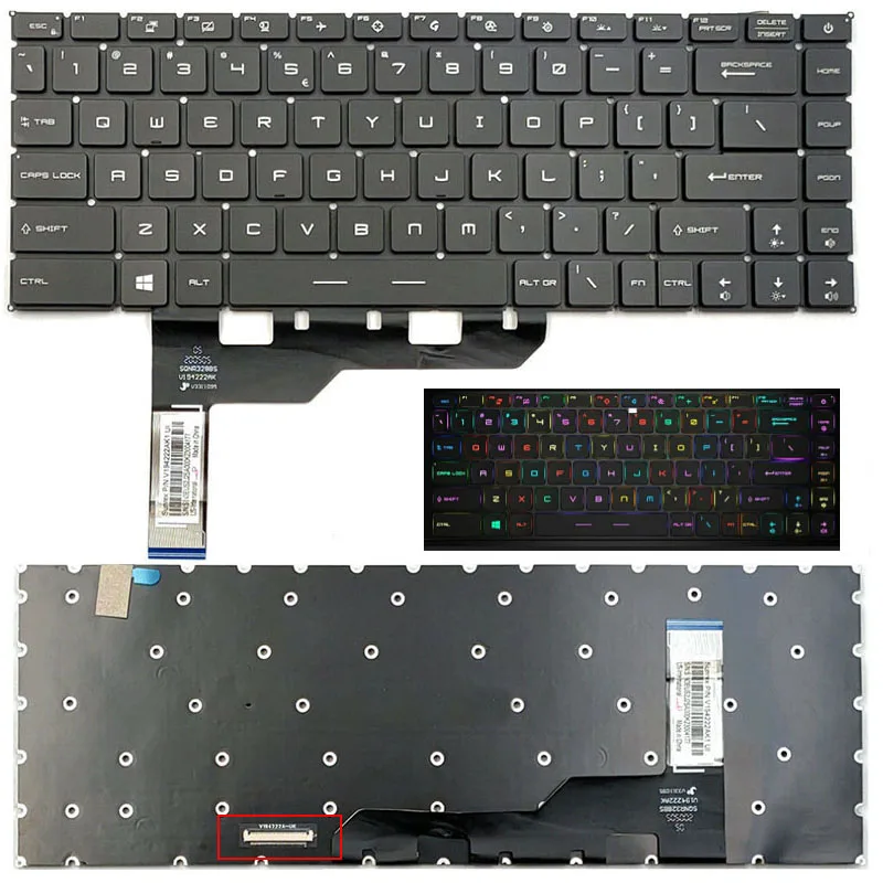 

NEW US For MSI GE66 Raider MS-1541 GS66 Stealth MS-16V1 Laptop Keyboard US With Per-Key RGB