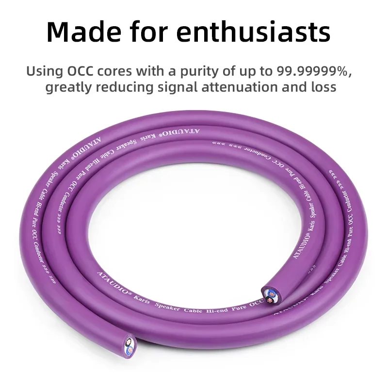 ATAUDIO مرحبا نهاية 7N OCC الأساسية مكبر للصوت مخصص السائبة المتكلم سلك Hifi مكبر صوت ستيريو كابل ربط كابل DIY بها بنفسك