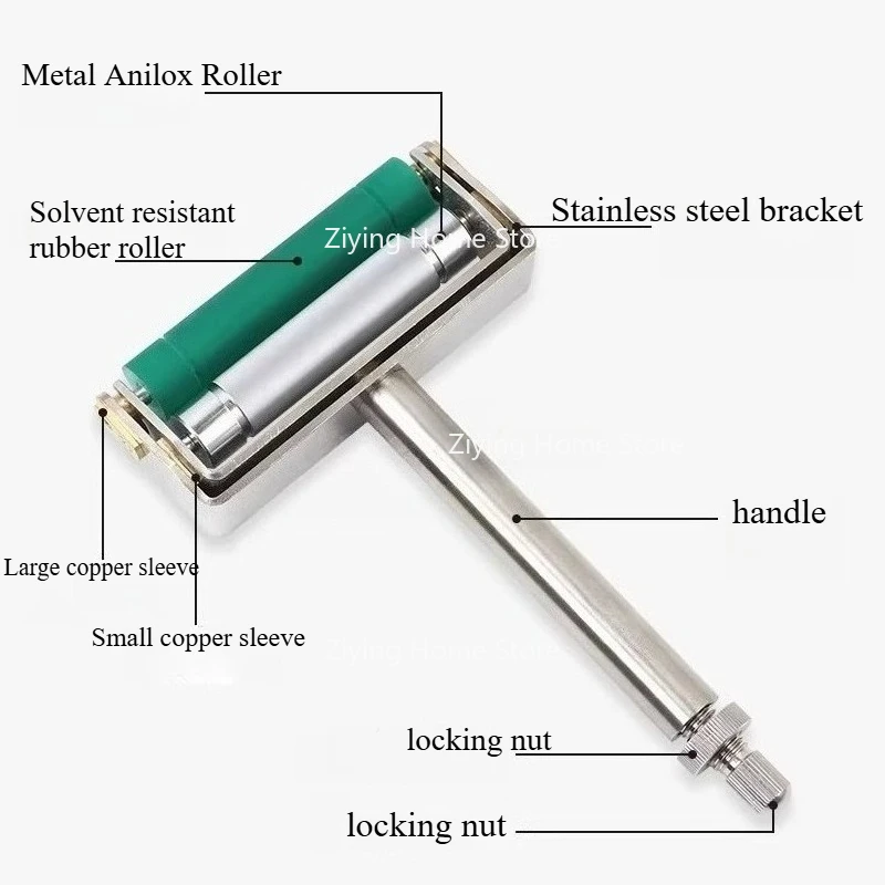 Винтовой тип, ручной аппликатор для печати чернил, чернильный проектор, ручное цветное колесо, металлический анилоксный валик, резиновый валик, инструмент для пробоотделителя чернил