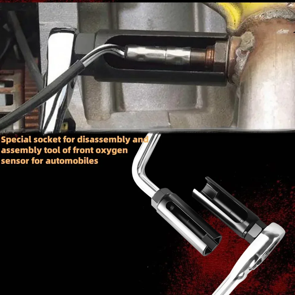 1/2 9cm"square driver disassembly European oxygen sensor socket wrench Black oxygen sensor socket tool image 2