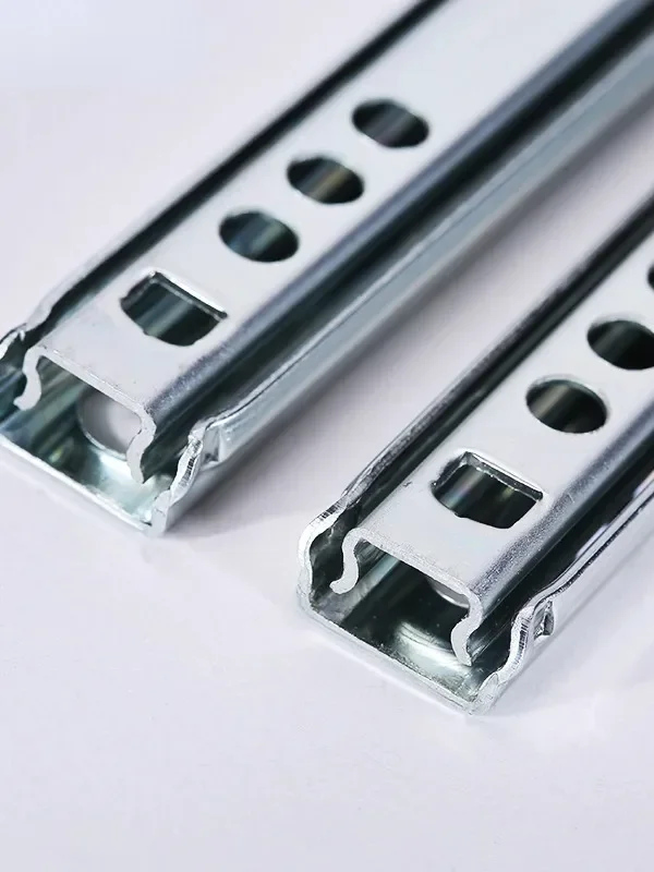 17mm wide bead slide rail narrow drawer track rail two guide rails Iron Cabinet chute two two-way slides