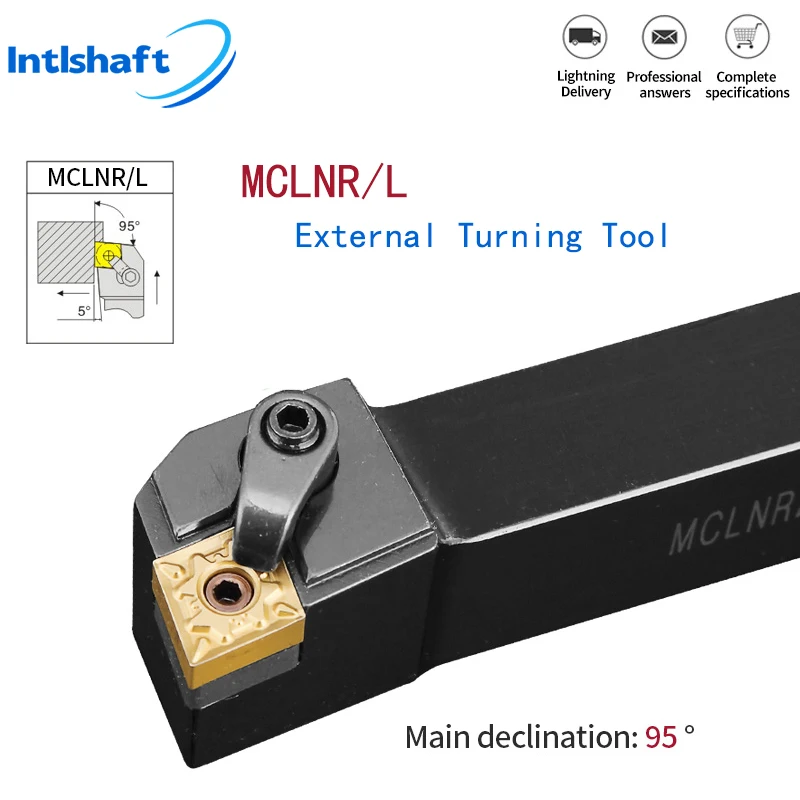 Intlshaft MCLNR2525 MCLNR1616 MCLNR2020 zewnętrzne Triangul uchwyt do toczenia wkładki węglikowe CNMG narzędzia tokarskie