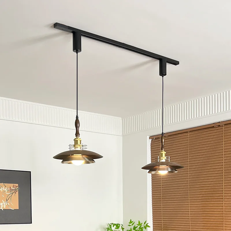 

New fan restaurant chandelier antique Bauhaus movable lift hovering bar island table eye protection lamp