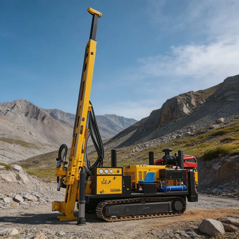 Fully Hydraulic Core Exploration Rig Crawler Mounted Drill Machine Water Well Borehole Sampling Customized
