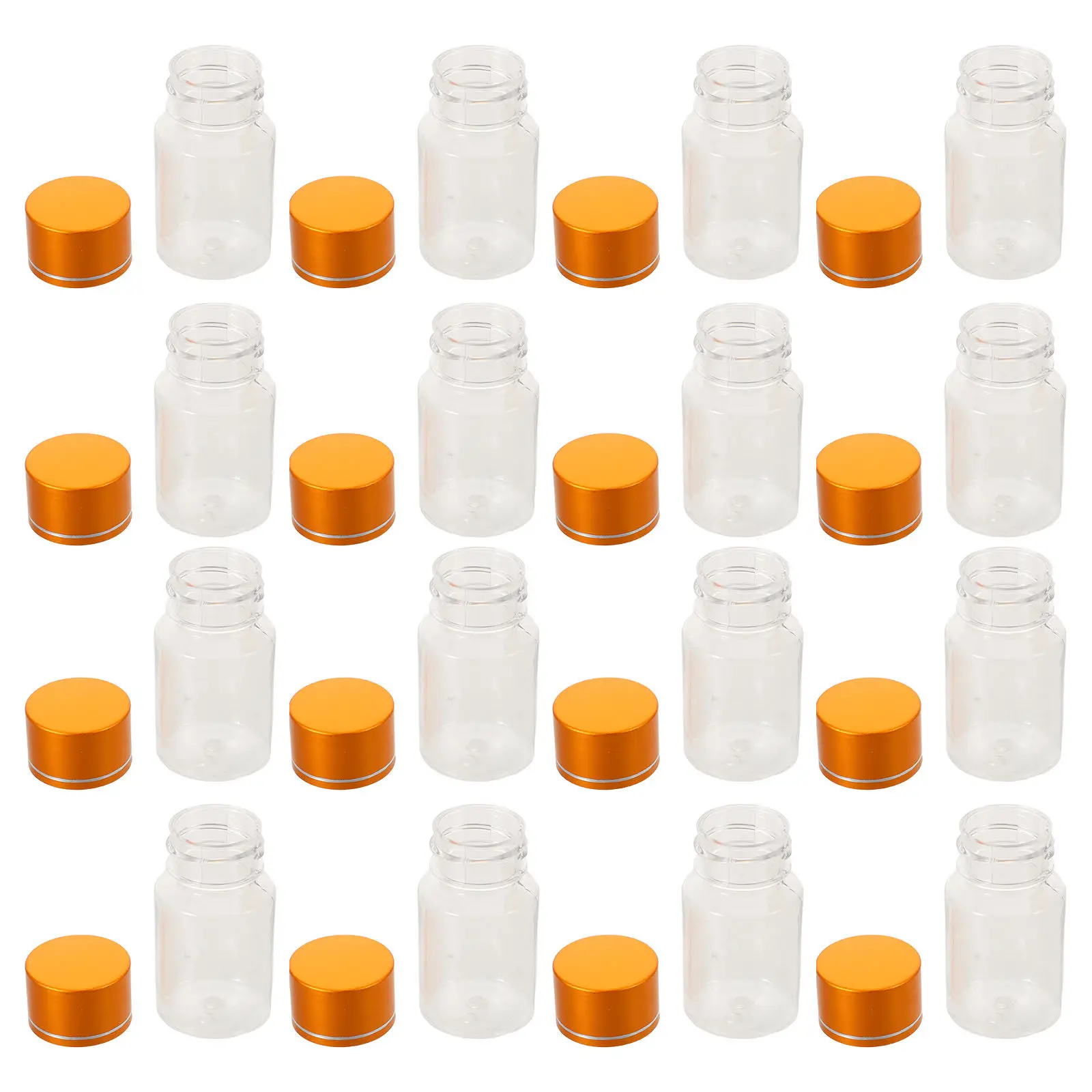 20Pcs 15Ml Clear Leakproof Pill Bottles Airtight Sealing Lid Small Plastic Medicine Jars for Travel Home Storage DIY Powder