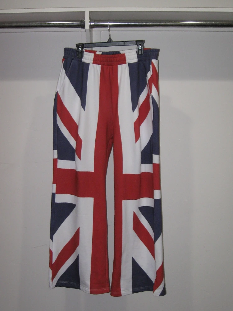 

Новинка 2024 года, милые штаны с принтом флага, хлопковые штаны Y2k, Harajuku High Street, хип-хоп, модная уличная одежда для отдыха, мужская и женская одежда