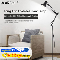 MARPOU Iron Art LED Floor Lamp Adjustable Nordic LED Standing Light With E27 Smart Bulb For Sofa Bedroom Study Living Room Lamp