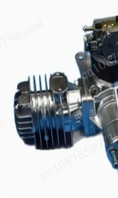 Model engine, two-cylinder two-stroke, side exhaust, natural air cooling, manual start, displacement 111 cubic centimeters