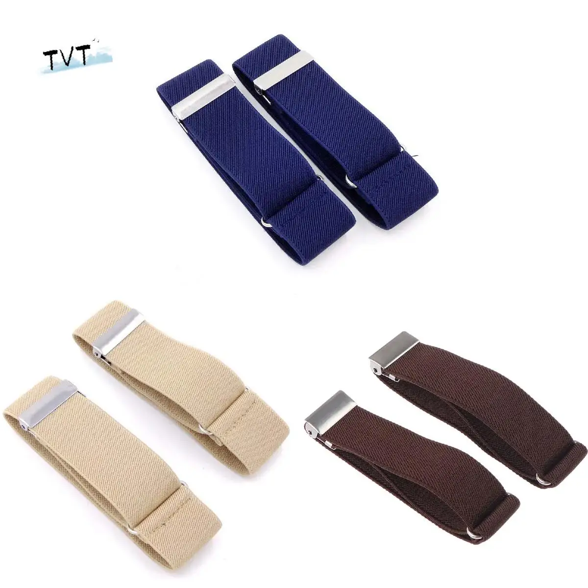 

3Pairs Adjustable Shirt Armband Sleeve Non-slip Cufflinks Elasticated Cuff Holder Hold Up Sleeve Holder Business Arm Band Groom