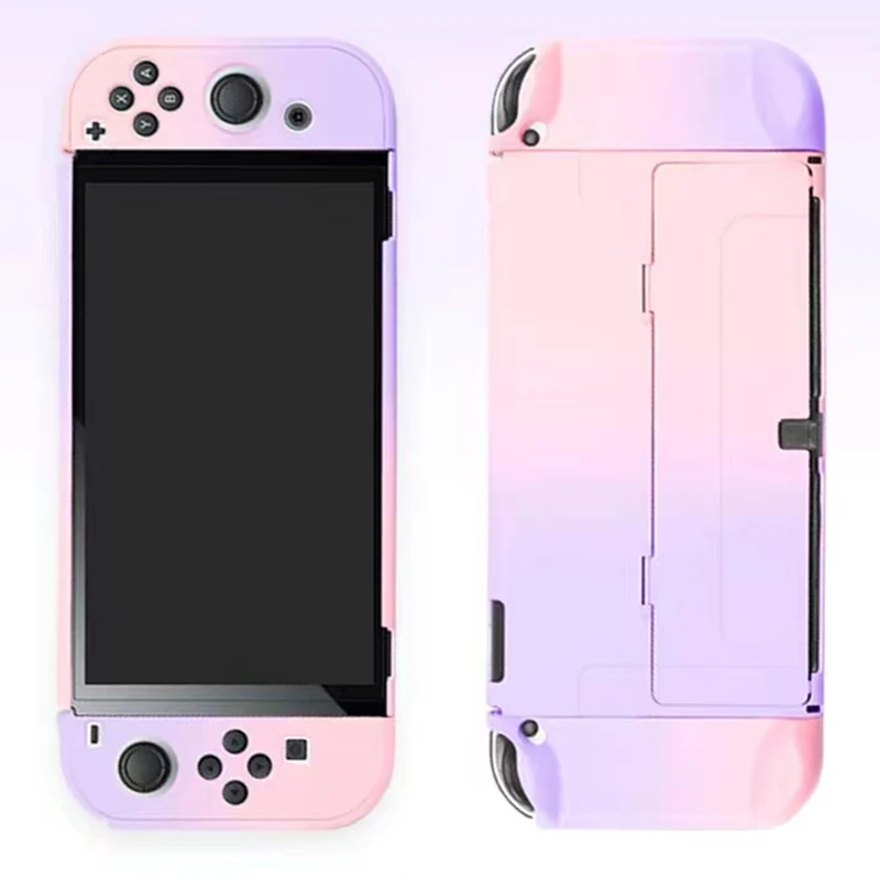 Gradient Color Case for Nintendo Switch OLED Console Hard PC Protective Cover for NS Switch OLED Joy-con Console Accessories