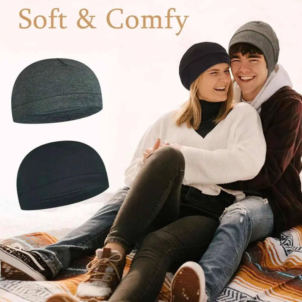 Fashion Cotton Beanies Hat Breathable Thin Skullies Cap Solid Color Outdoor Bonnet Hat for Men Women