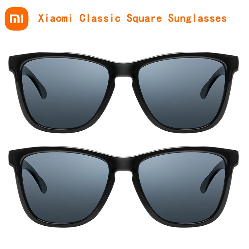 Xiaomi Mijia gafas de sol cuadradas clásicas TAC lentes polarizadas gafas Retro marco de luz sin tornillos protección UV conductor mujeres hombres