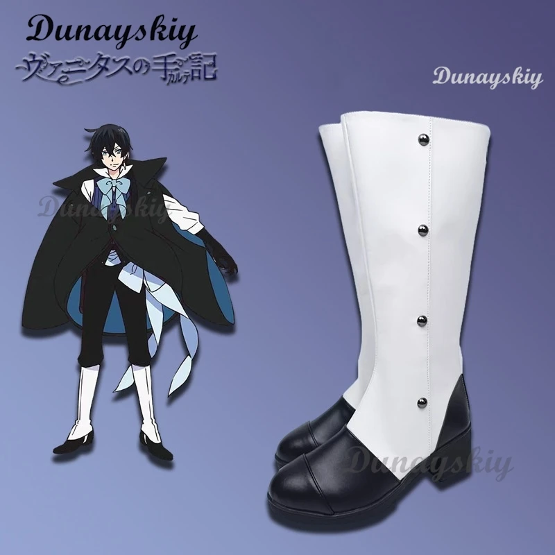 The Case Study of Vanitas Vanitas Anime Cosplay Shoes Boots Vanitas Cosplay Costume Full Set With Earrings Wig Halloween Props image 2