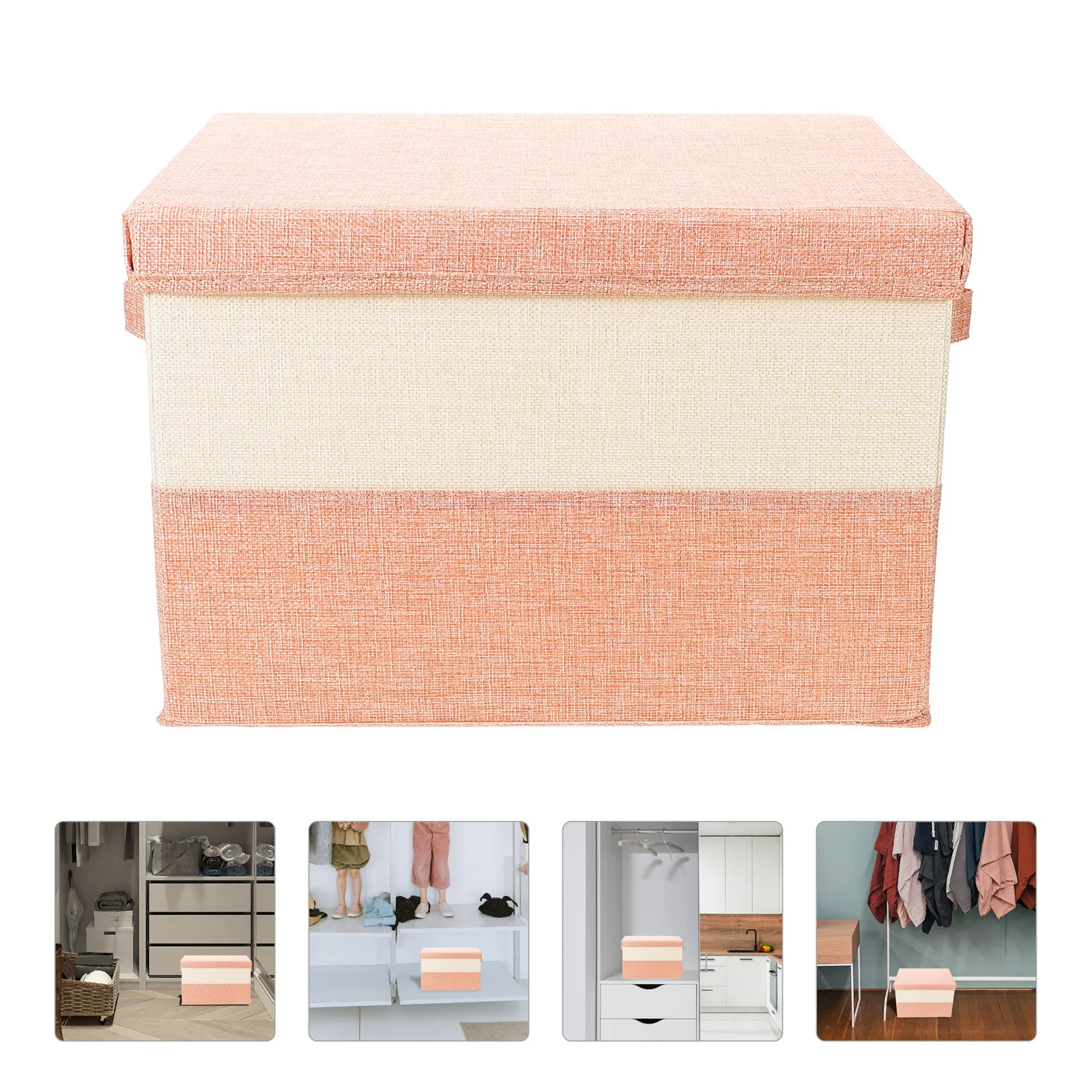 

Sturdy Cotton Fabric Storage Basket Multi-Purpose Organizing Container Home Office Bedroom Decorative Closet Organizer Sundry