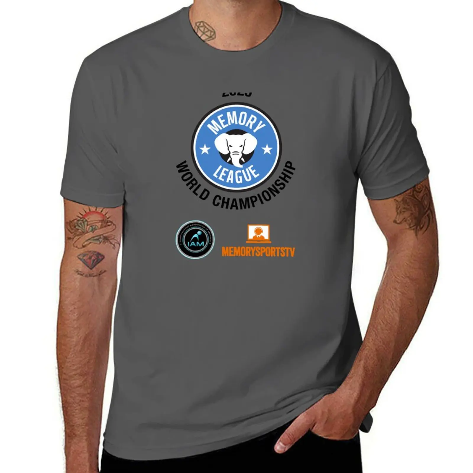 2025 Memory League World Championship (black text) T-Shirt t shirts with prints essential t shirt man graphic t shirt T-Shirt