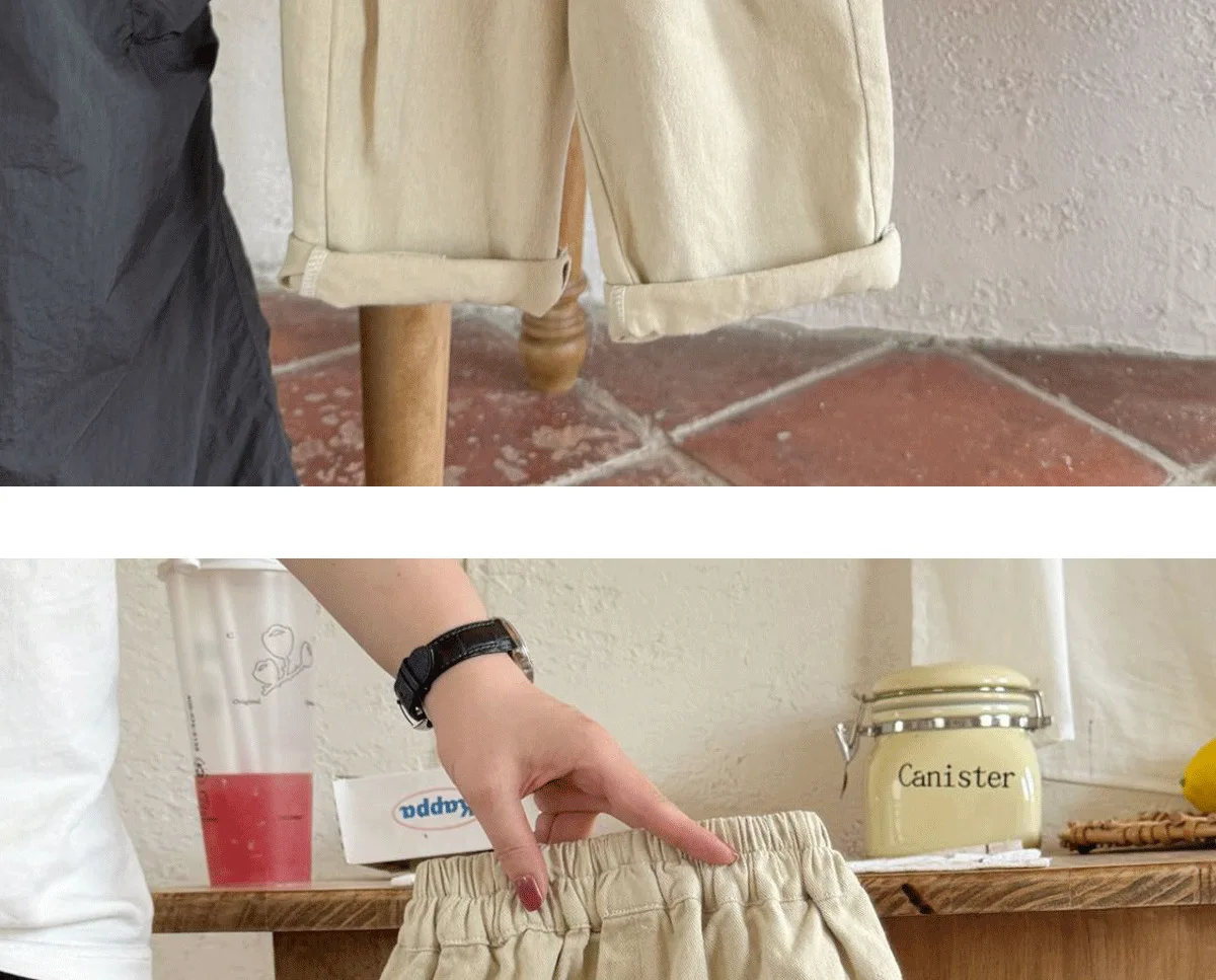 2023 koreanische Frühling Herbst Kinder Baby Jungen Hosen Nette Vielseitige Kleinkind Jungen Casual Hosen Kinder Jungen Reine Baumwolle Hosen – Detail 5