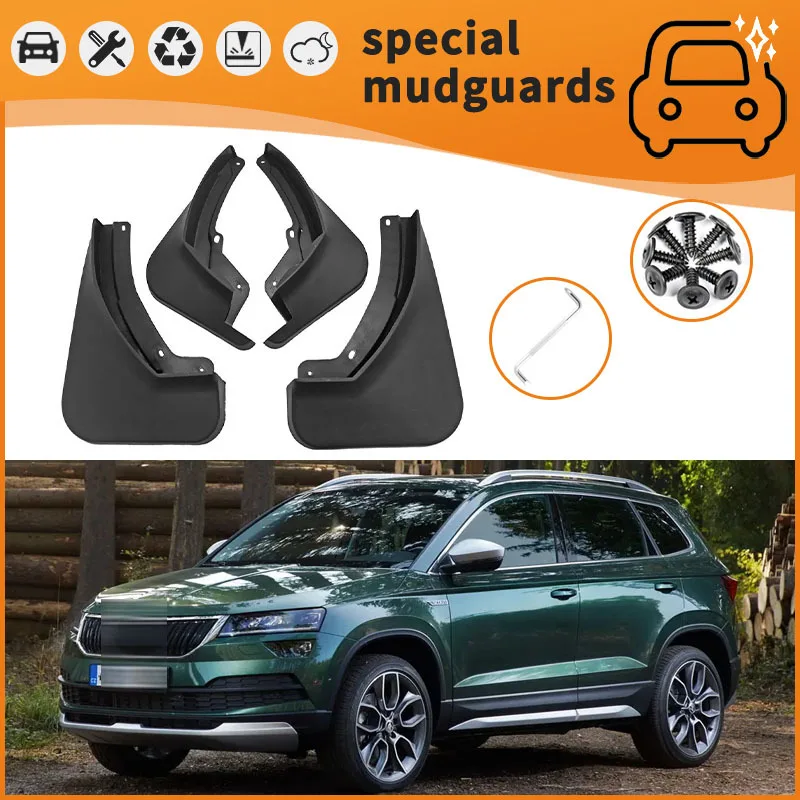 

For 17-21 Skoda Koleos Mudguards Fender Mudflaps Front Rear Flares Splash Guards Cover Car Accessorie