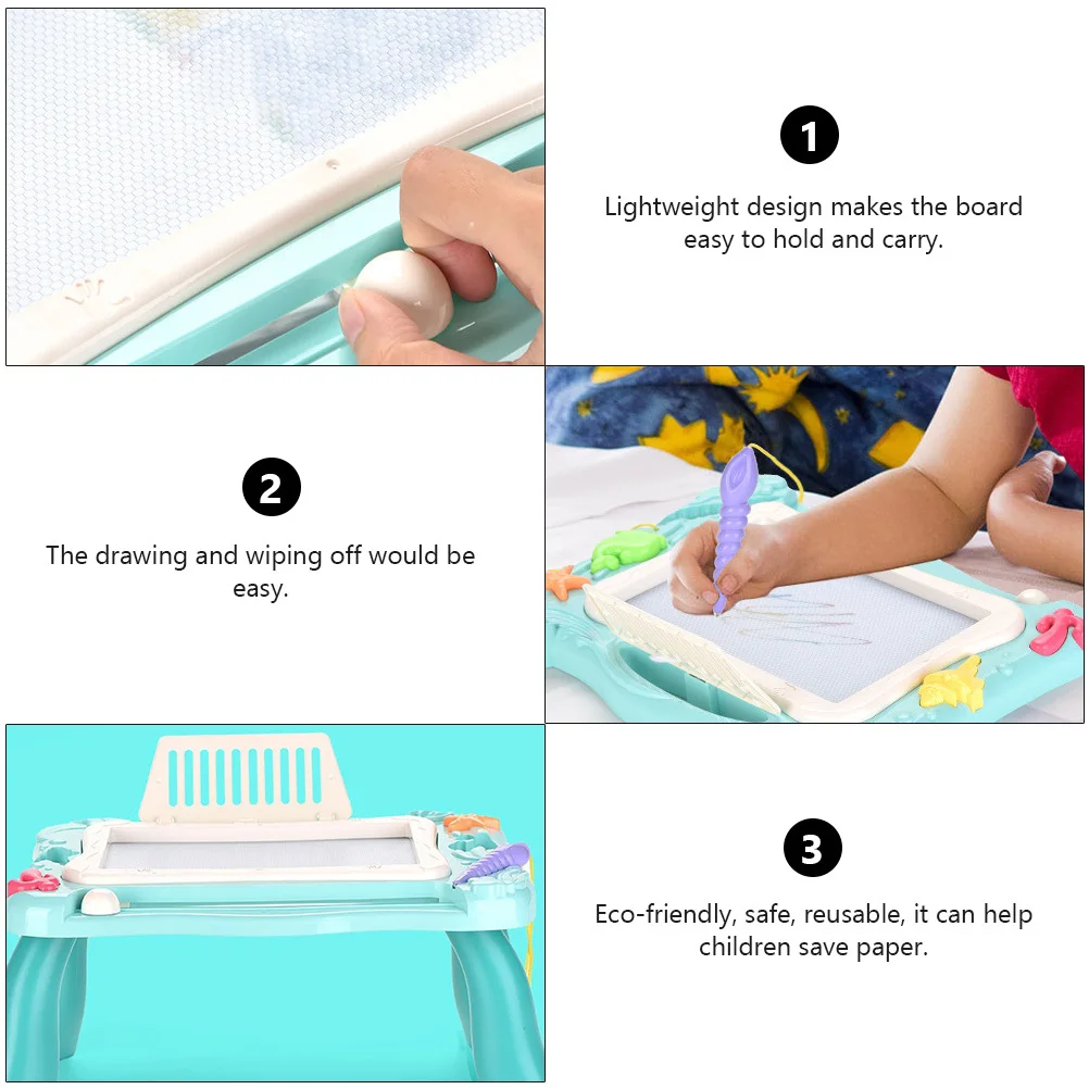 قطعة واحدة من لوحة الرسم المغناطيسية المميزة القابلة لإعادة الاستخدام للأطفال، أداة تعليمية خفيفة الوزن لممارسة تهجئة الرياضيات #5