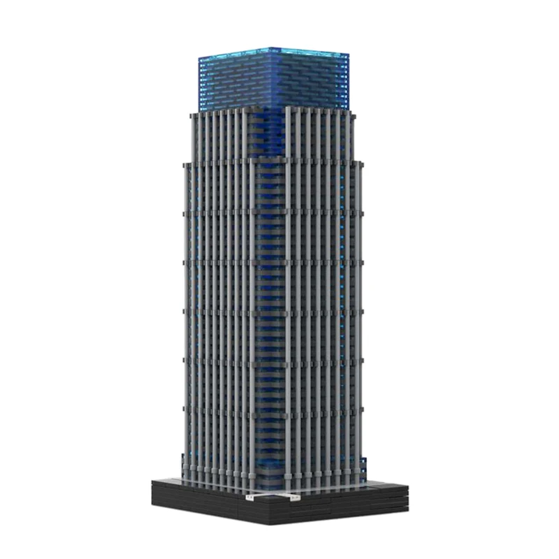 1:650 Schaal Moc Bouwstenen 25 Kanarie Wharf Model Stad Architectuur Technologie Bricks Monteren Display Collectie Speelgoed Geschenken