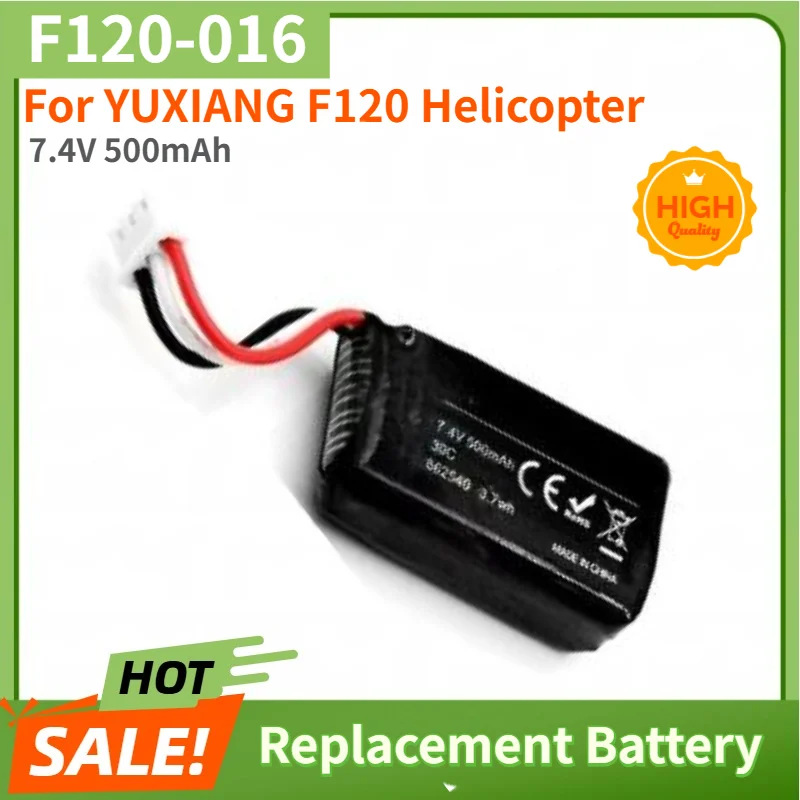 7.4V 500mAh Battery F120-016 For YUXIANG F120 Helicopter High Quality Replacement Battery