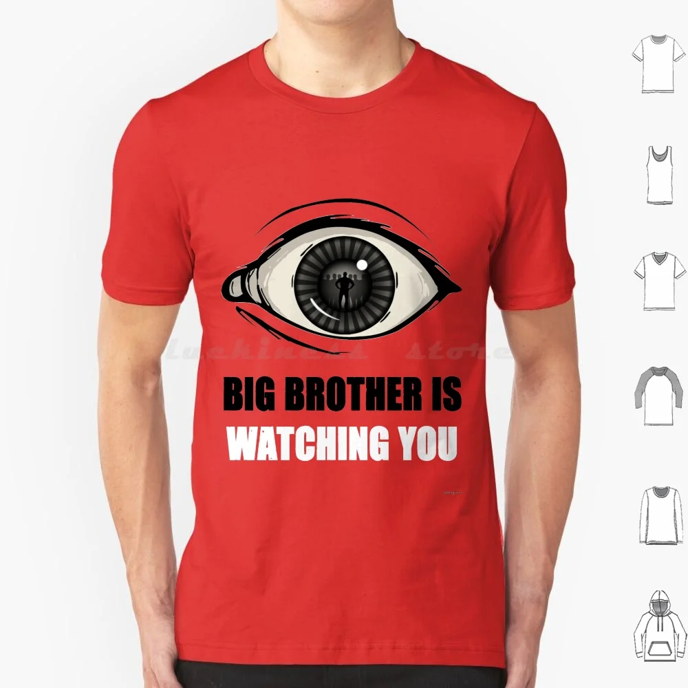T-shirt « Is Watching You » grande taille 100% coton 1984 Orwell Swag Cool Amazing Android Ios 2016 Joker Book Romance Nouvelle série TV