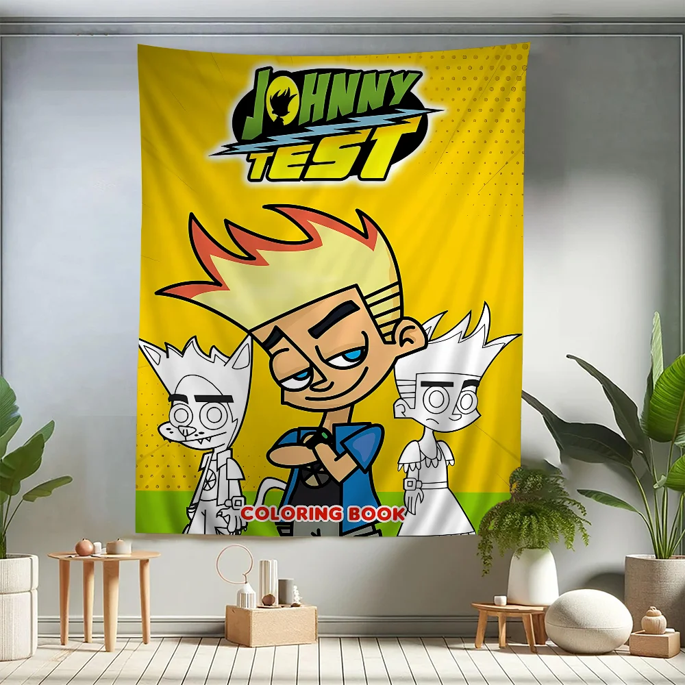 

Cartoon J-Johnny Test Colorful Tapestry Wall Hanging Bohemian Wall Tapestries Mandala Wall Art Decor