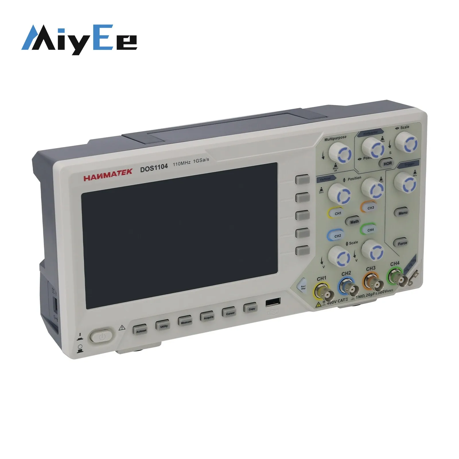 HANMATEK DOS1104 Standard Set Digital Oscillator 110MHz 4-Channel 1GS/s Oscilloscope with 7-inch TFT Screen