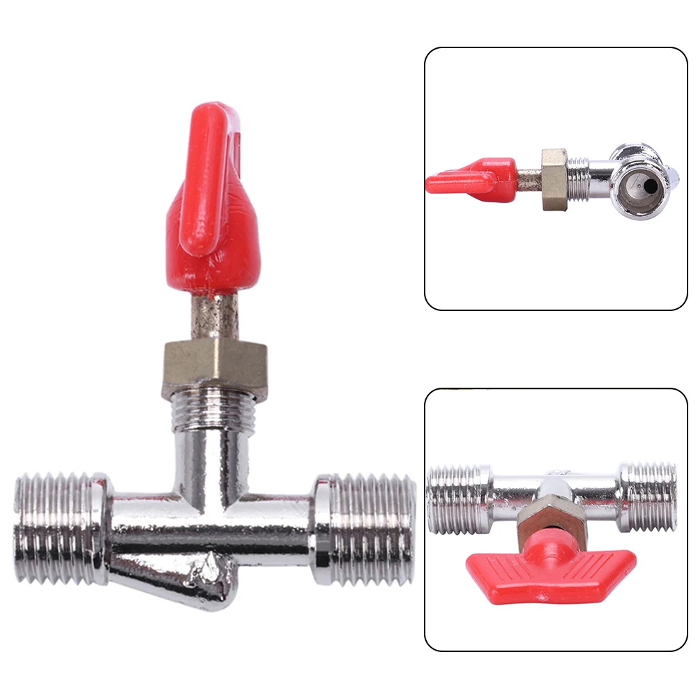 Male Thread Gas Valve Home Joint Pipe Needle Replacement Silver Tone T Shape Tools 1pcs Air Compressor Air Pump