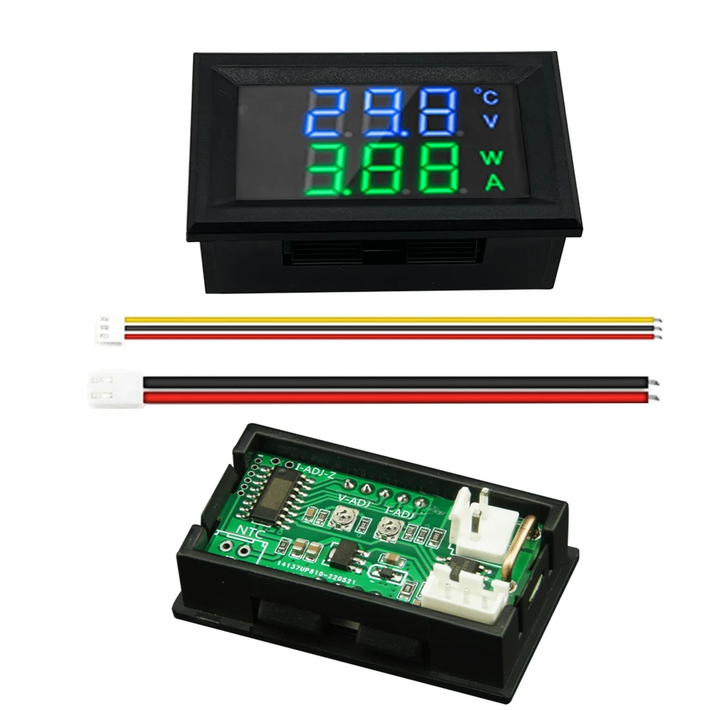DIGITALES SPANNUNG MESSGERAET Dc100V 10A Voltmeter Amperemeter Blau DIGITALES SPANNUNG MESSGERAET Dc100V 10A Voltmeter Amperemeter Blau