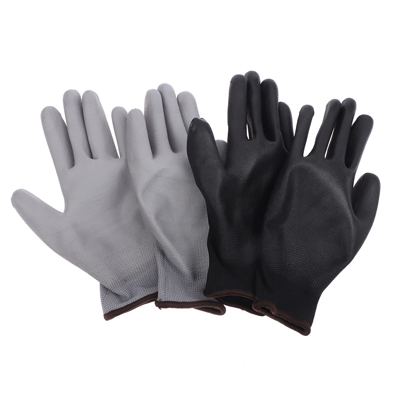 

1Pair Safety Work Anti-Static Gloves PU Coated Palm Gloves Unisex Breathable Anti-Slip Repair Gloves Carpenters Supplies