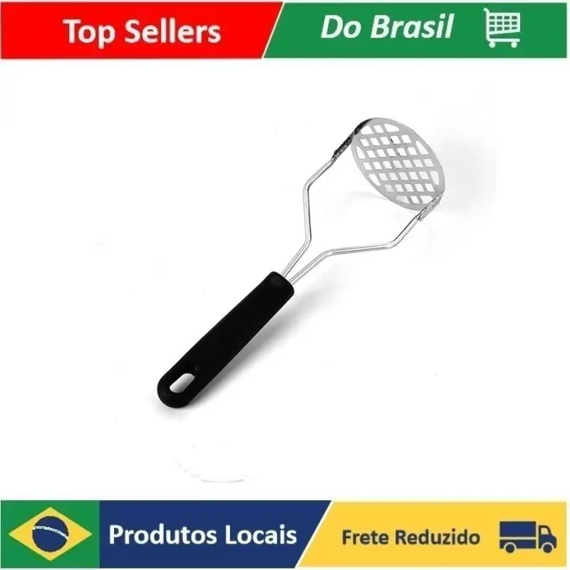 Natal Amassador Batatas  Legumes Multiuso Aço Inox Com Cabo Plastico Cozinha Multiuso  Promoções