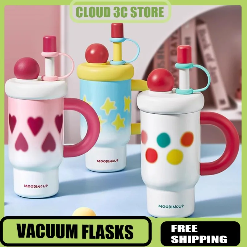 

Relea 750 мл чашка для воды с керамическим покрытием, портативная изолированная бутылка для кемпинга на открытом воздухе, термосы, соломенные чашки для горячей и холодной воды