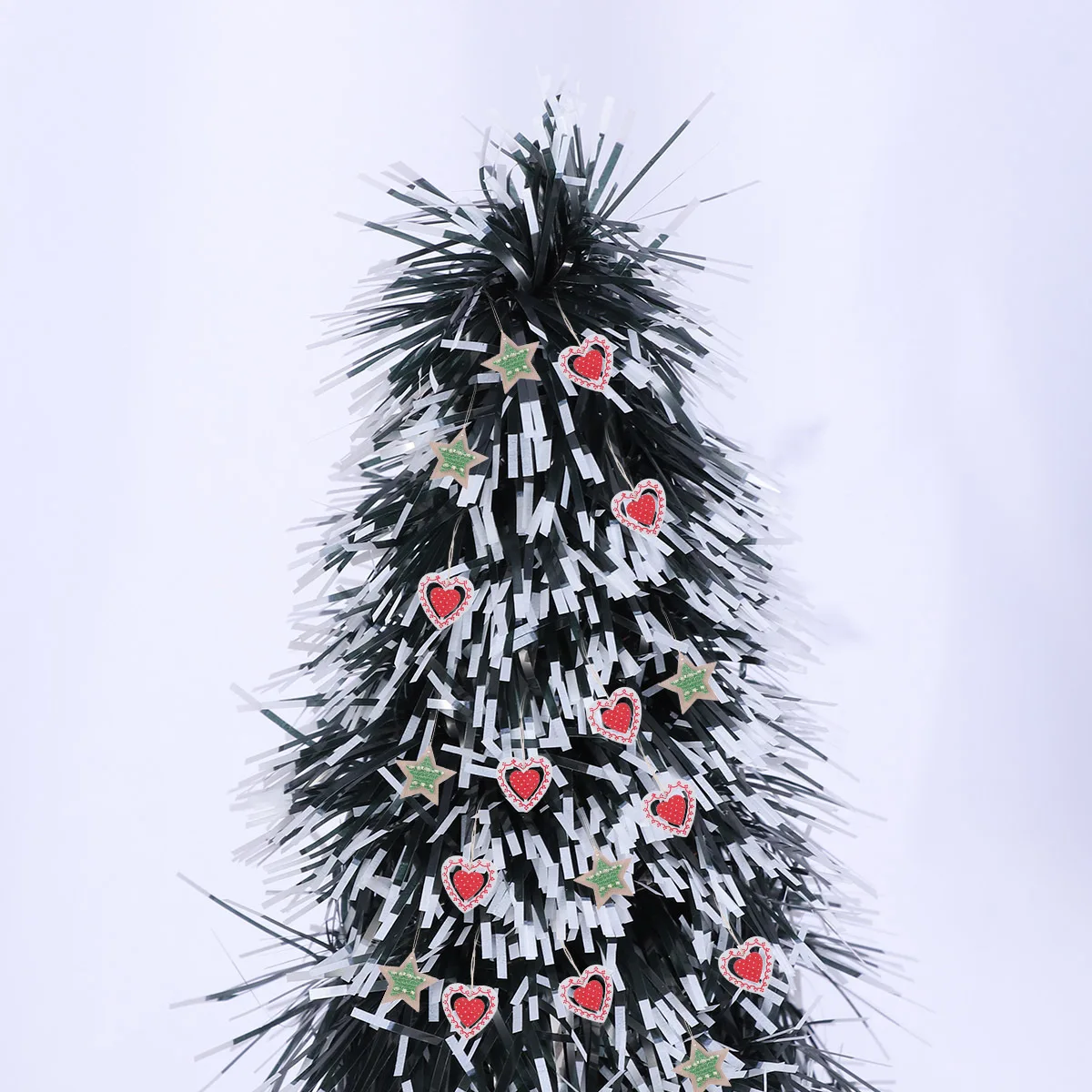 

Creative Mini Christmas Tree Decor White Edge Finish Festive Indoor Outdoor Decoration for Office Home Room Holiday Party