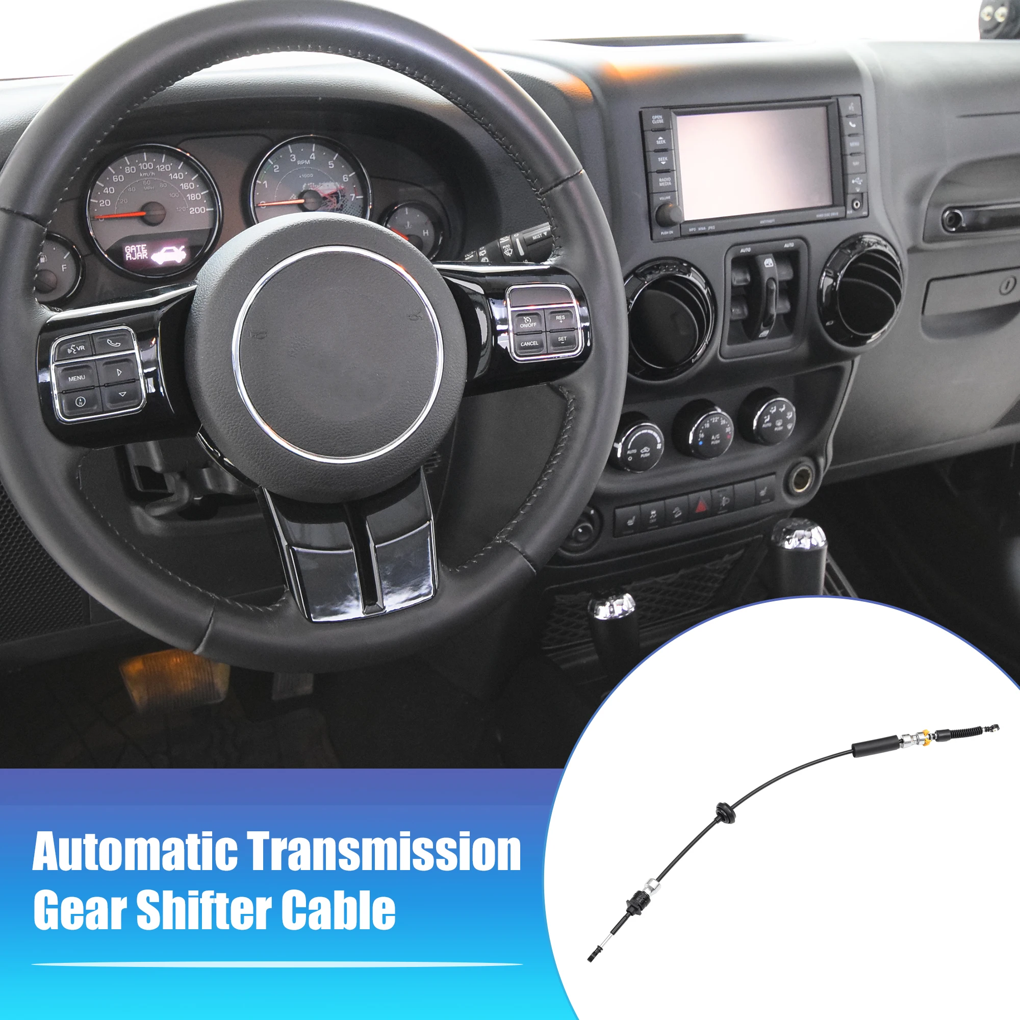 X Autohaux 1 Pcs Transfer Case Shift Cable Replace For Jeep Wrangler 3.8L V6 2007 2008 2009 2010 2011 52060462AD