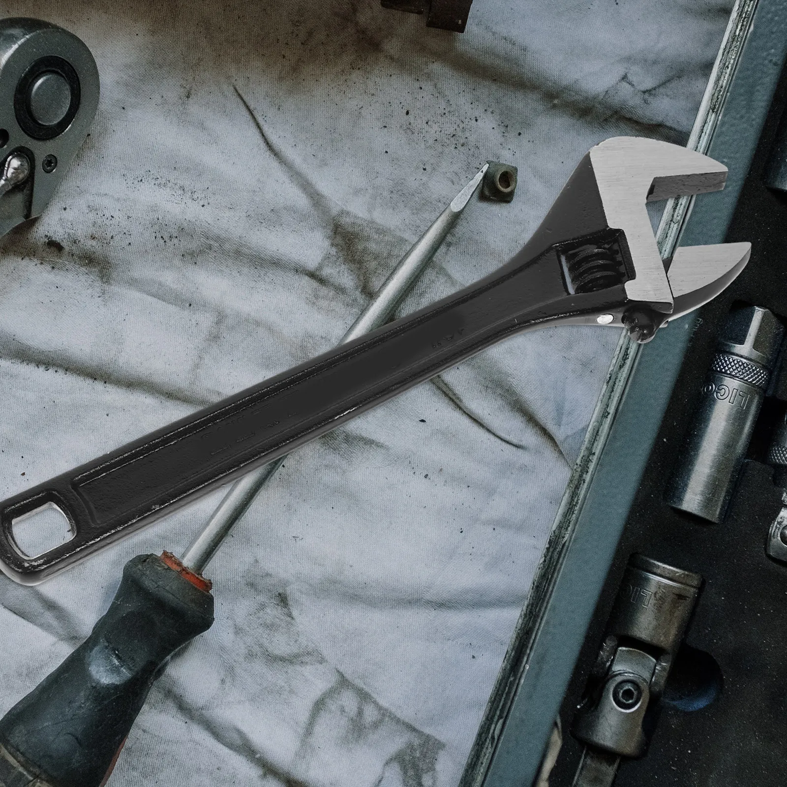 

Adjustable Wide Opening Wrench Pointed Tail Crowbar Heavy Duty Forged Chrome Vanadium Steel Maintenance Tool Basin Wrench