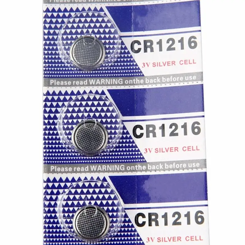 5pc Quality CR1216 Button Cell Batteries Coin Cell Battery Suitable for Watches, Remote Devices Electronics Power Supply