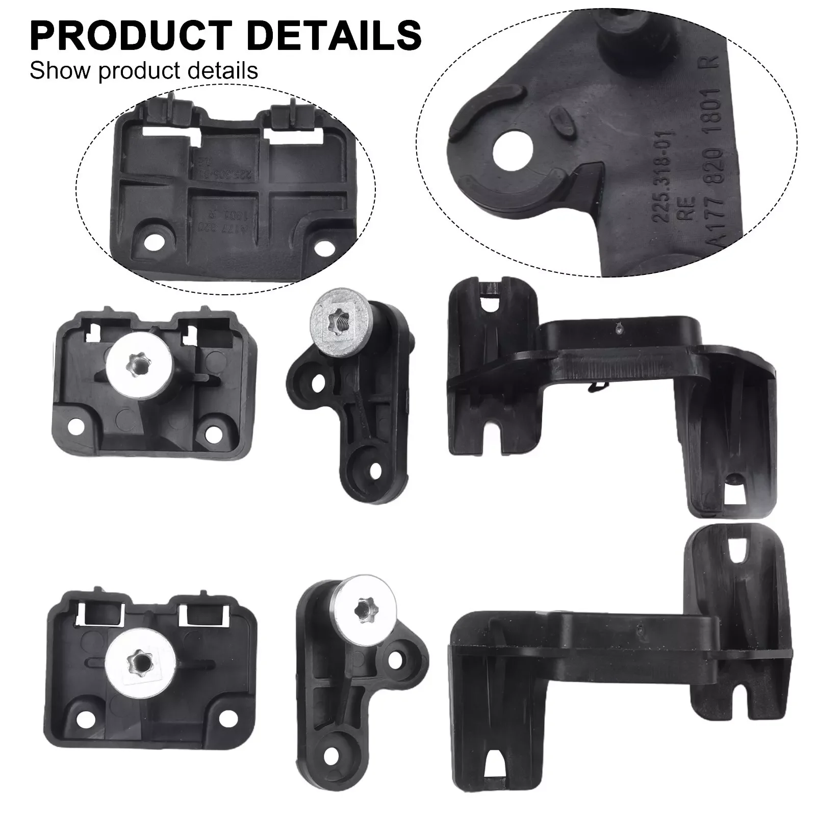 

1set Car Wear Resistant Headlight Bracket Repair Kit For Mercedes A CLASS W177 CLA CLASS W118 OEMA1778201701 Car Accessories