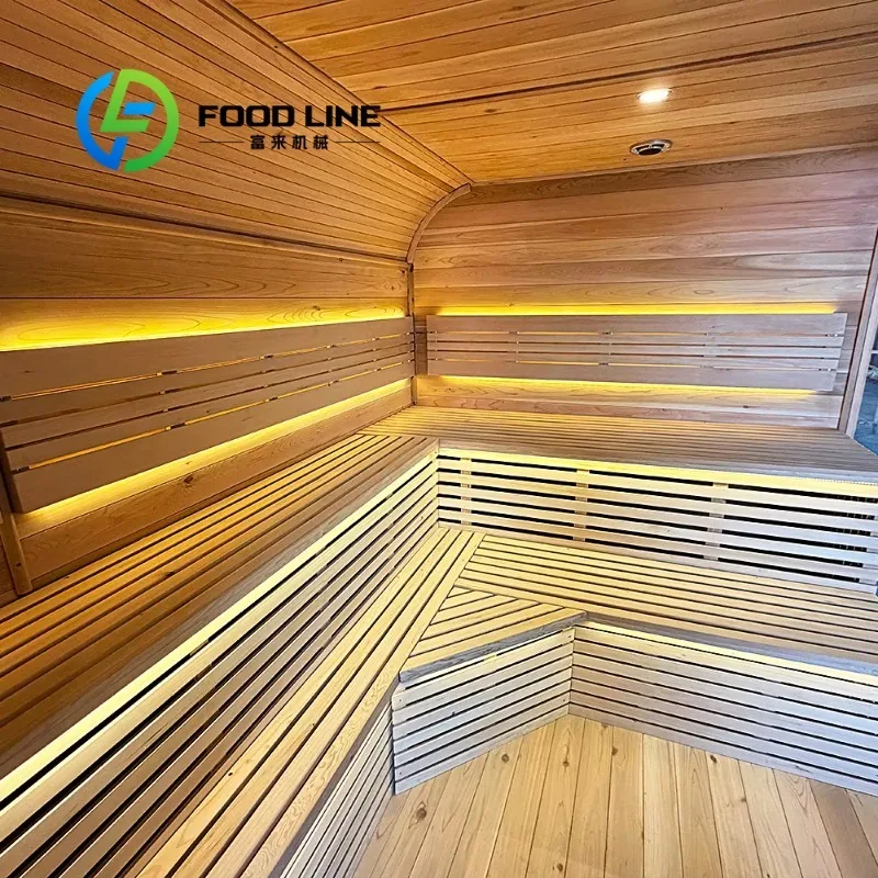 Outdoor Wooden Sauna Cabin Integrated Thermal Insulation Structure Suitable For Home Patio Terrace Resort And Open Rest Space