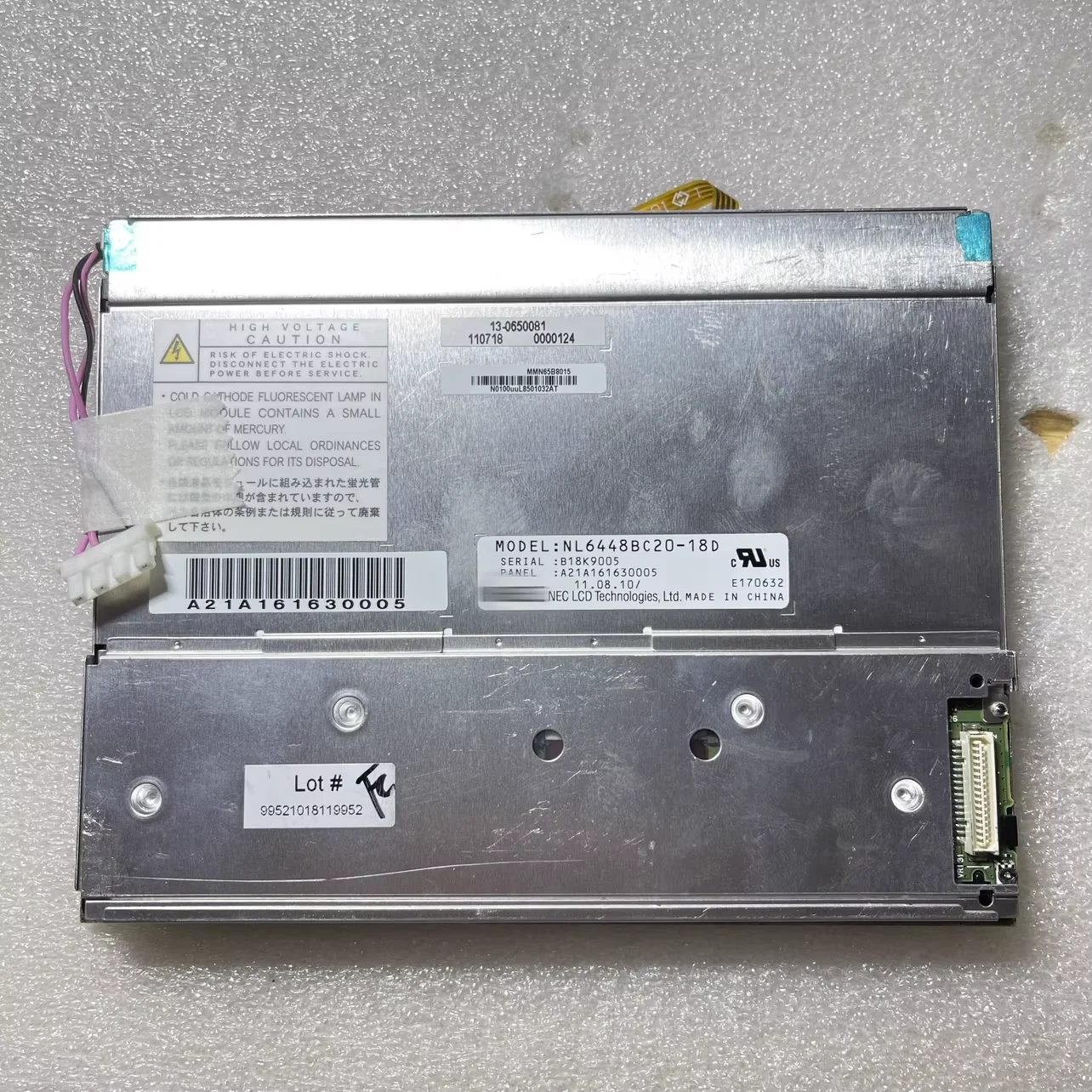 NL6448BC20-18D NL6448BC20-20 original nec tela LCD de 6,4 polegadas