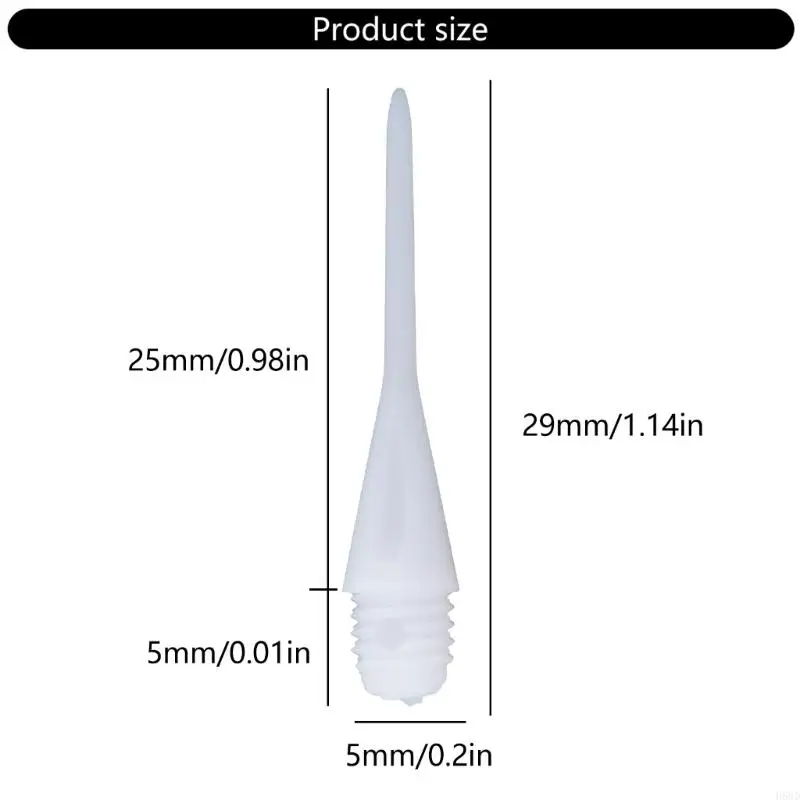 100PCS Professional Plastic Flight Tip Enduring Soft Tip Point Needle 4BA Replacement Tip for Standard 4BA Thread 