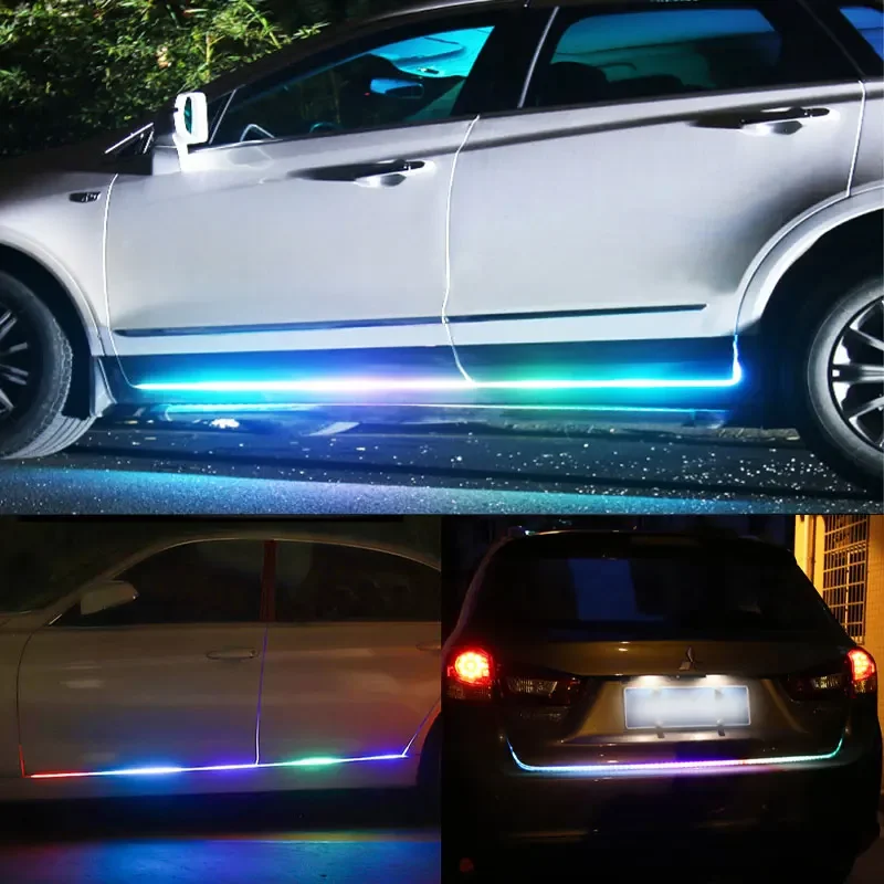 120/150/180cm Car Hood Decorative Light APP Remote Control RGB Led Colorful Car Headlight Strip 12v Universal for UTV ATV DRL - view 6