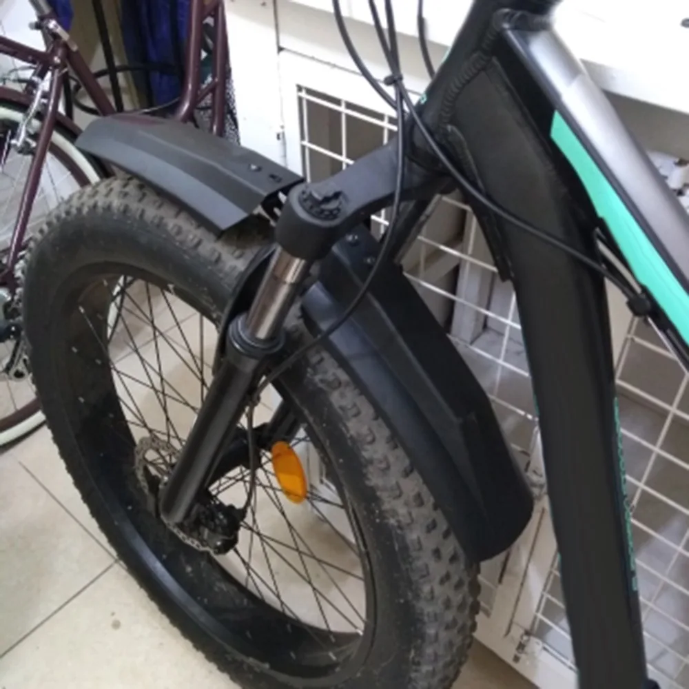 1 Set Einfach zu Installierende Fahrradschutzbleche Kunststoff Vorder- und Hinterrad-Schutzblech-Set Leichtgewichtiger Fahrrad-Regenschutz