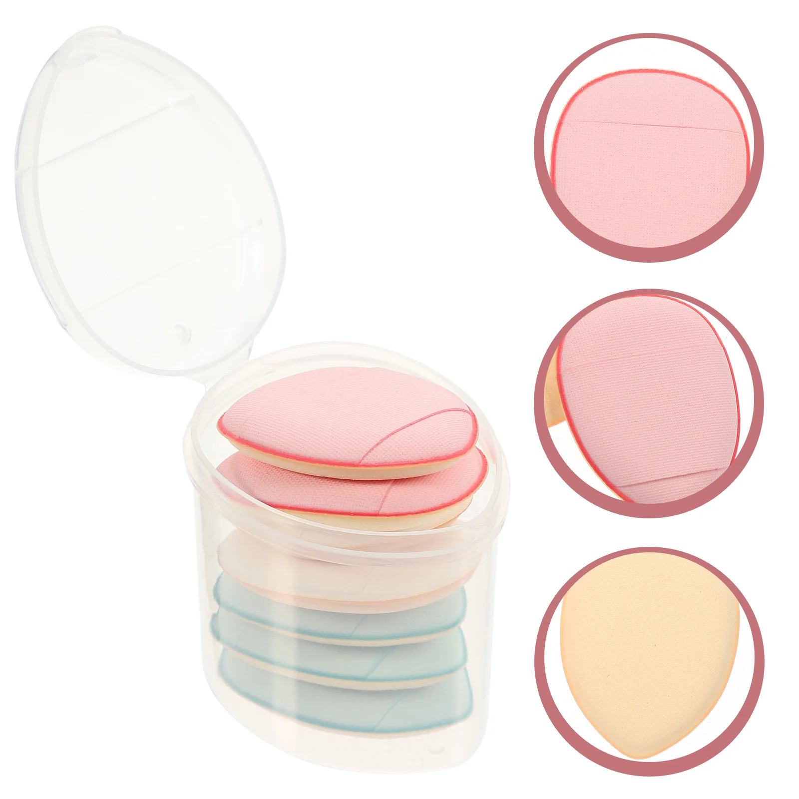 7 pçs mini puff de dedo reutilizável para o dia dos namorados presentes de natal fácil de aplicar cosméticos pó puff beleza facial