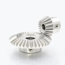 1:2 Stainless Steel Bevel Spur Gear 1M 20T-40T 1.5M 18T-36T 90-Degree Steering SUS304 Straight Bevel Gear