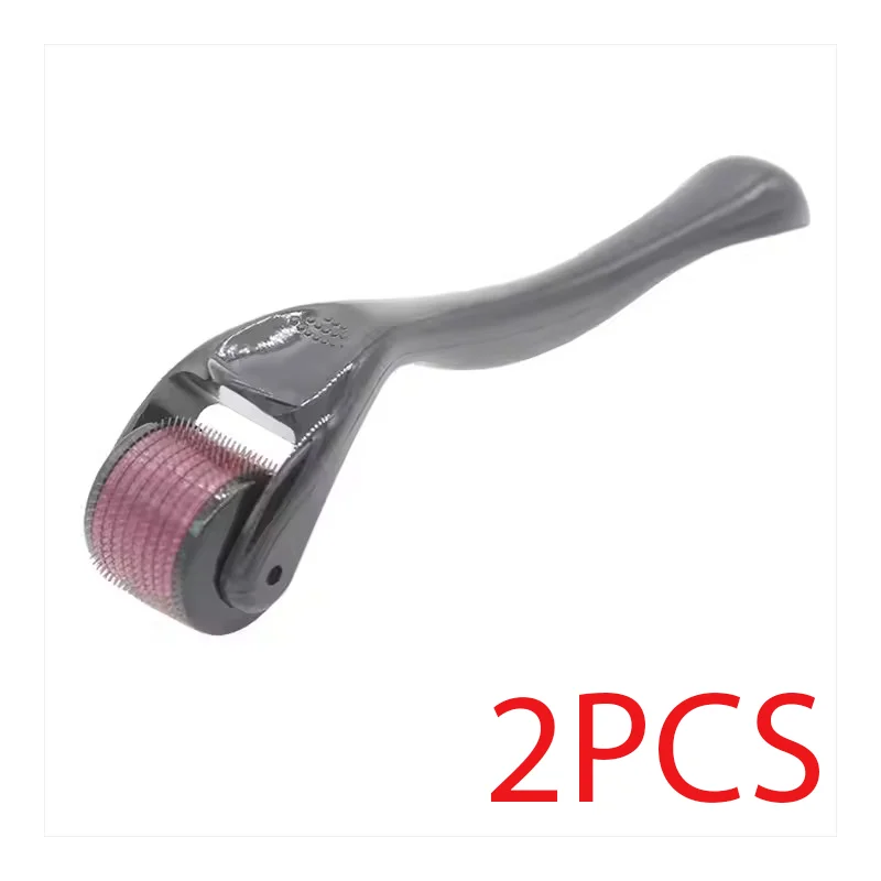 

2Pcs 540 Titanium Derma Roller Stamp Microneedle for Face&Beard Care Hair Growth Home Use Skin Rejuvenation Tool 0.2/0.25/0.3