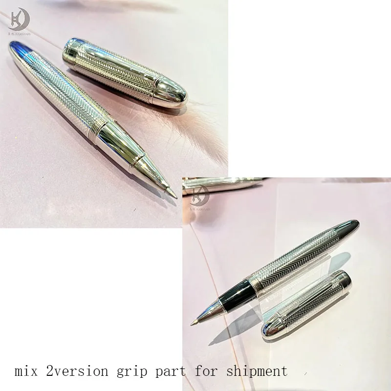 Jx-149 Luxus-Schreibroller Kugelschreiber aus Metall mit Gold-/Silberverzierung, edler Stift als Geschenk für Männer und Frauen im Führungsbereich. – Detail 1