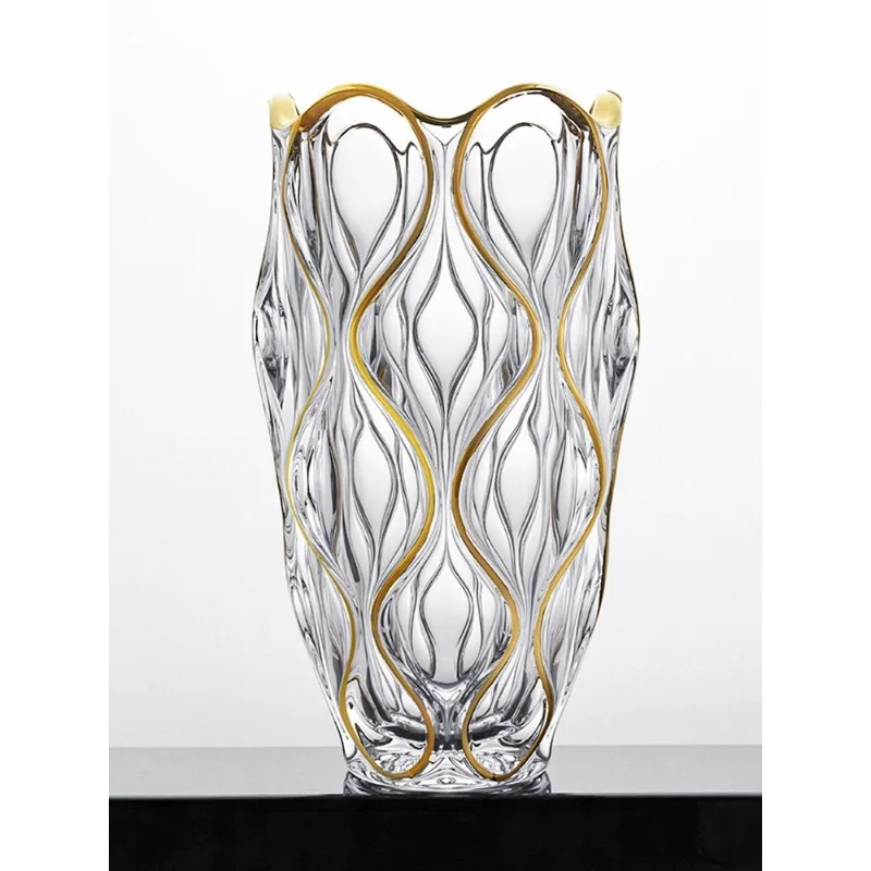 Universe Grocery Store Crystal Glass Ocean Phnom Penh Vase Handpainted Gold Living Room Decorative Ornament