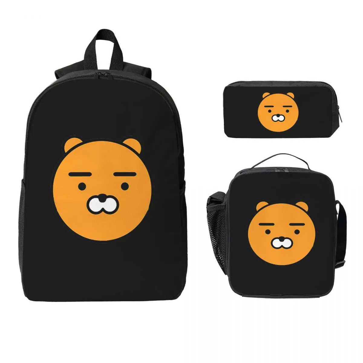 

Kakao Ryan Backpack Student Boys Girls BookBag School Bag Laptop Shoulder Bags 3ps Insulated Lunch Bag Pencil Case